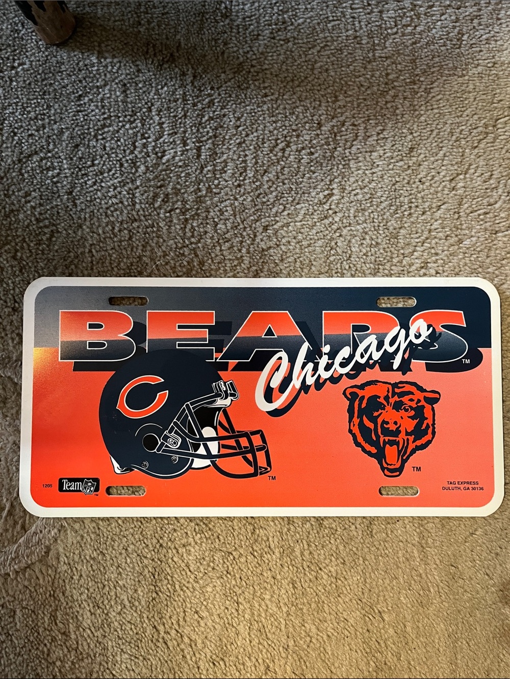 Chicago Bears Vintage Booster / License Plate